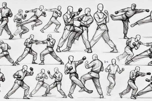 Fighting Reference Poses Dynamic Movement in Art